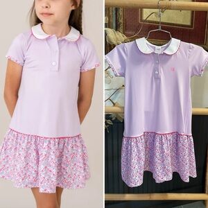 Set Fashions Darla Drop Petal Purple Flower Girls Dress - Sz 9/10 💛🎀